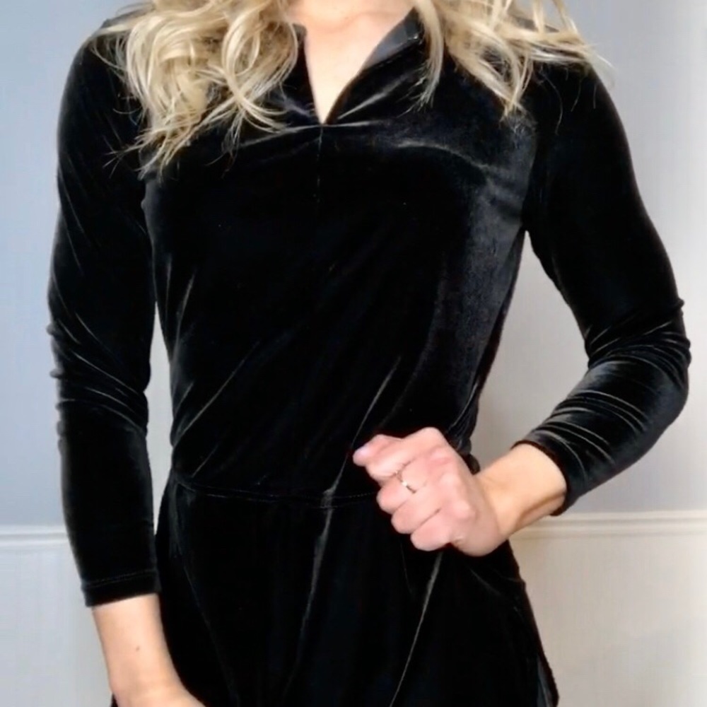Ralph Lauren Black Velvet Key Hole Tunic